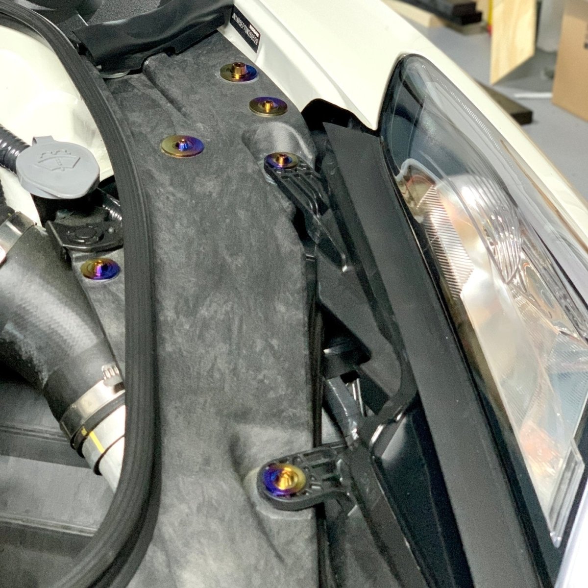 JDC Titanium Fender Hardware Replacement Kit (R35 GT - R) - JDMuscleEngine Dress - UpJDC-TI-R35GTR-FHK-FFAFlush - Fit Allen HeadBurnt