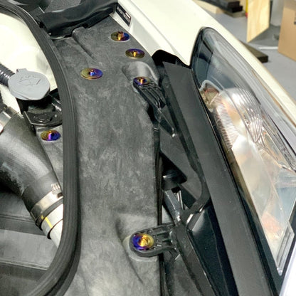 JDC Titanium Fender Hardware Replacement Kit (R35 GT - R) - JDMuscleEngine Dress - UpJDC-TI-R35GTR-FHK-FFAFlush - Fit Allen HeadBurnt