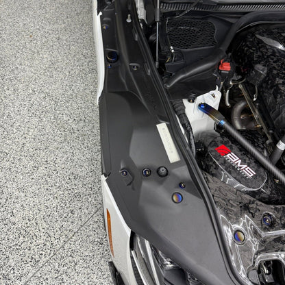 JDC Titanium Fender Plastic Clip Replacement Kit (A90/91 Supra) - JDMuscleEngine Dress - UpJDC-TI-A90-FPCRK+PLAQUESFull Kit (Including titanium plaques)Burnt