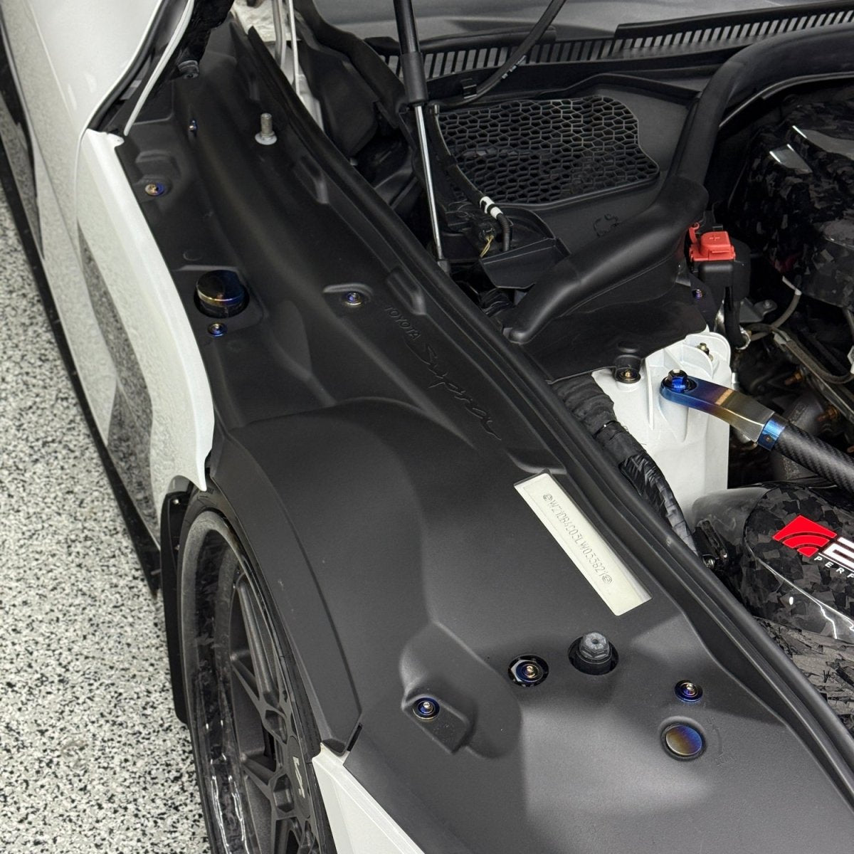 JDC Titanium Fender Plastic Clip Replacement Kit (A90/91 Supra) - JDMuscleEngine Dress - UpJDC-TI-A90-FPCRK+PLAQUESFull Kit (Including titanium plaques)Burnt