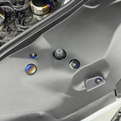 JDC Titanium Fender Plastic Clip Replacement Kit (A90/91 Supra) - JDMuscleEngine Dress - UpJDC-TI-A90-FPCRK+PLAQUESFull Kit (Including titanium plaques)Burnt