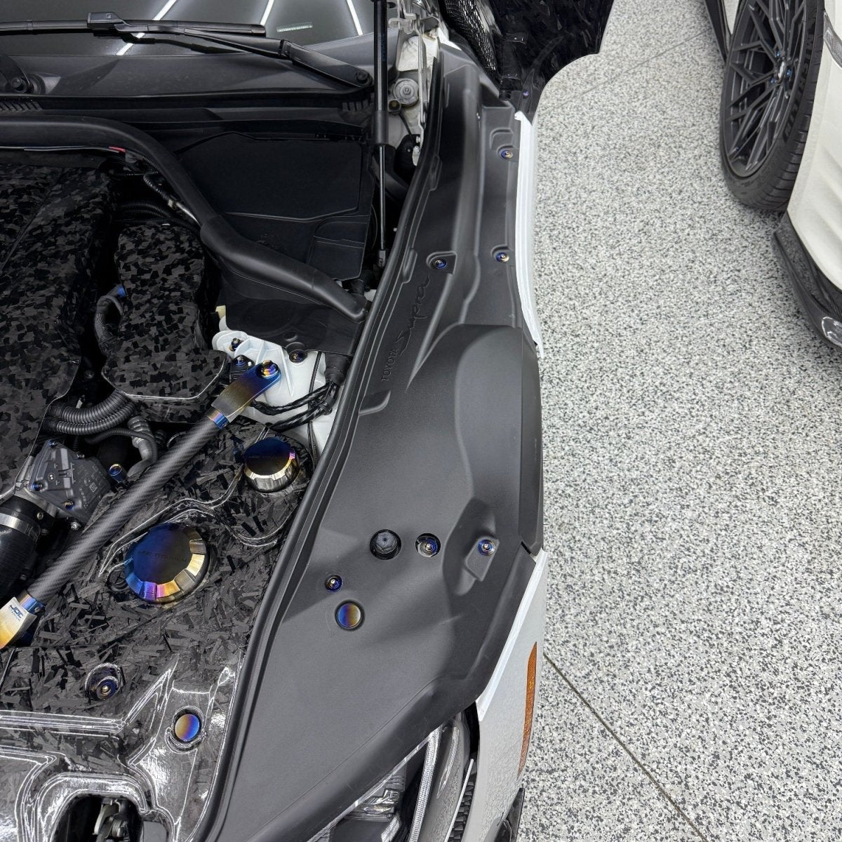 JDC Titanium Fender Plastic Clip Replacement Kit (A90/91 Supra) - JDMuscleEngine Dress - UpJDC-TI-A90-FPCRK+PLAQUESFull Kit (Including titanium plaques)Burnt
