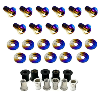 JDC Titanium Fender Weather Strip Hardware (370Z) - JDMuscleEngine Dress - UpJDC-TI-370Z-FNDR-STRP-HWBurnt