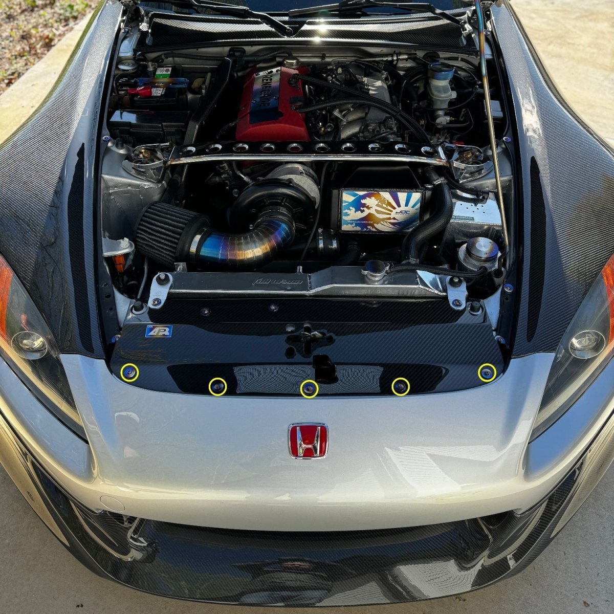 JDC Titanium Front Bumper Hardware Kit (Honda S2000) - JDMuscleEngine Dress-UpJDC-TI-S2000-FBHWBurnt