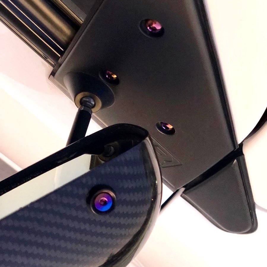 JDC Titanium Hardware for APR GT3 Mirrors (Evo 7/8/9) - JDMuscleMirrors & CoversJDC-TI-EVO89-ARPMHKBurnt