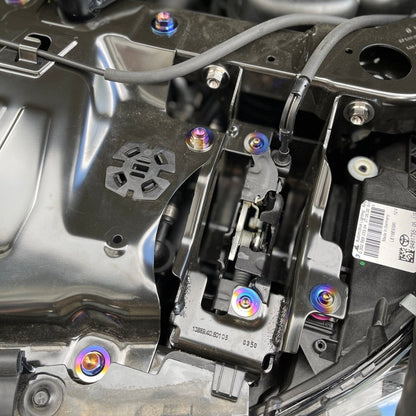 JDC Titanium Hood Latch Mechanism Hardware Kit (MK5 Supra) - JDMuscleEngine Dress - UpJDC-TI-MK5-HLMHKBurnt