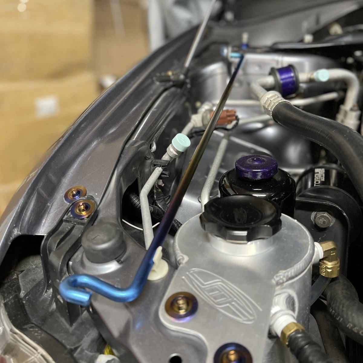 JDC Titanium Hood Prop Rod (Evo 7/8/9) - JDMuscleHood Prop RodJDC-TI-HPR-EVO789Burnt