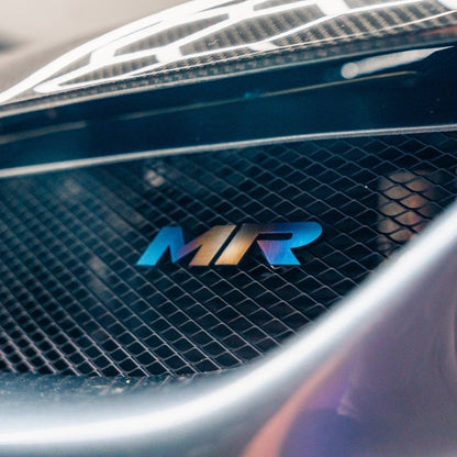 JDC Titanium "MR" Front Grill Badge (Evo 8/9) - JDMuscleBadgesJDC-TI-MR-MGRILLBurnt