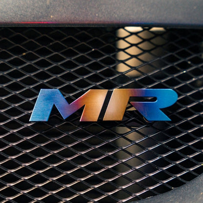 JDC Titanium "MR" Front Grill Badge (Evo 8/9) - JDMuscleBadgesJDC-TI-MR-MGRILLBurnt