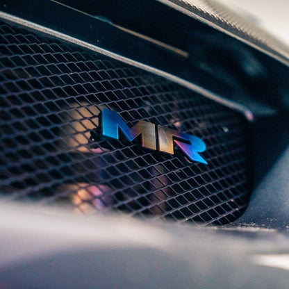 JDC Titanium "MR" Front Grill Badge (Evo 8/9) - JDMuscleBadgesJDC-TI-MR-MGRILLBurnt