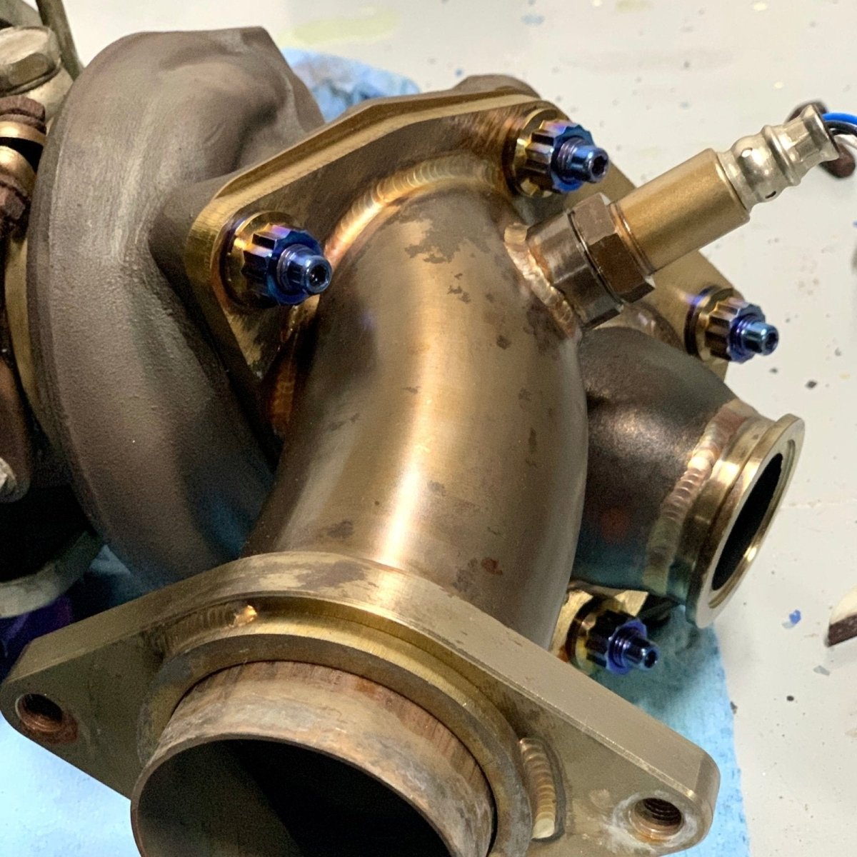 JDC Titanium O2 Housing Stud Kit (Evo 4 - X) - JDMuscleEngine Dress - UpJDC-TI-EVO4X-O2HSK-6P6 PointBurnt