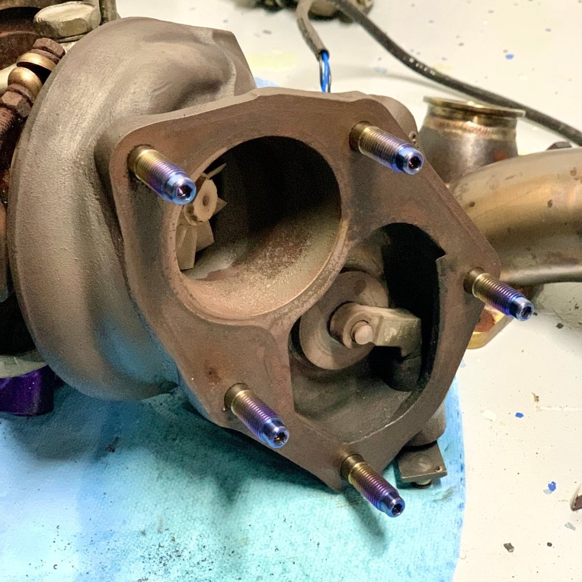 JDC Titanium O2 Housing Stud Kit (Evo 4 - X) - JDMuscleEngine Dress - UpJDC-TI-EVO4X-O2HSK-6P6 PointBurnt