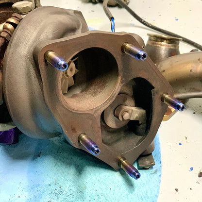 JDC Titanium O2 Housing Stud Kit (Evo 4 - X) - JDMuscleEngine Dress - UpJDC-TI-EVO4X-O2HSK-6P6 PointBurnt
