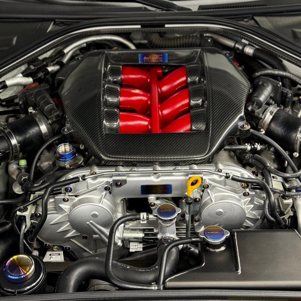 JDC Titanium Oil Cap (R35 GT - R/ Multiple Nissan Applications) - JDMuscleOil CapsJDC-TI-NISSAN-OCBurnt