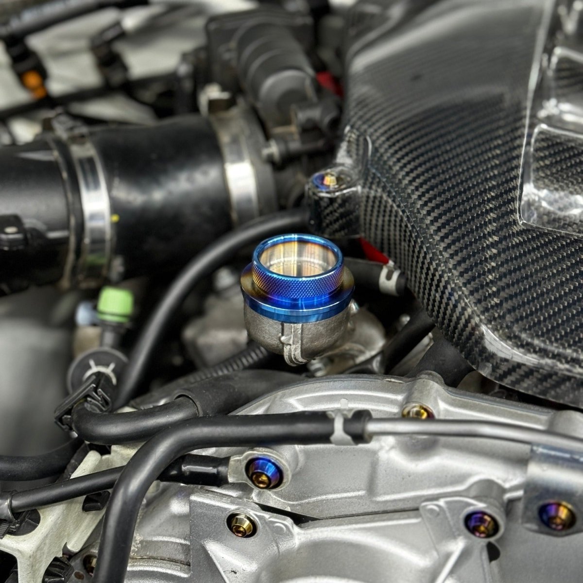 JDC Titanium Oil Cap (R35 GT - R/ Multiple Nissan Applications) - JDMuscleOil CapsJDC-TI-NISSAN-OCBurnt