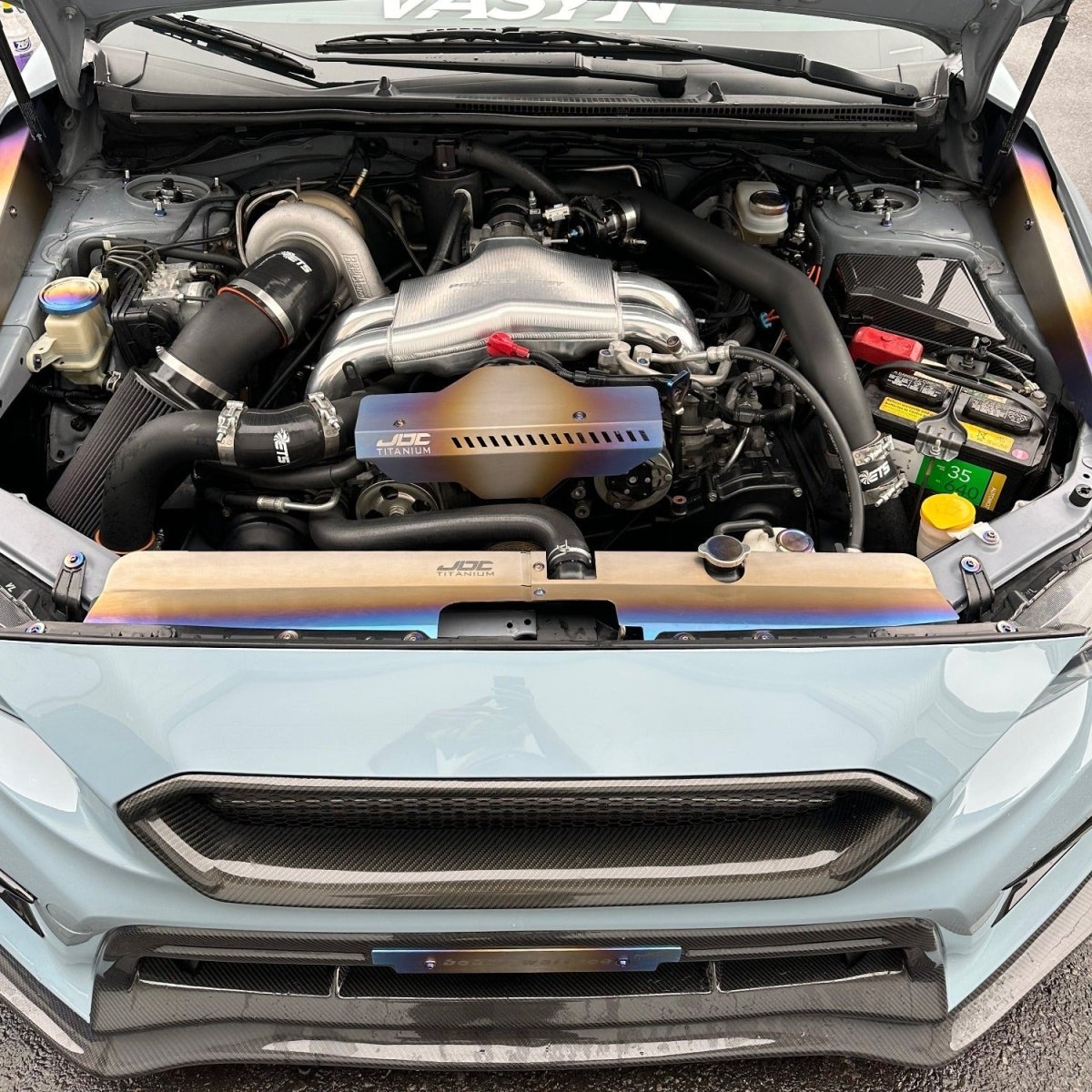 JDC Titanium Radiator Cooling Shroud (15 - 21 WRX/STi) - JDMuscleCooling System ComponentsJDC-TI-1521WRXSTI-RCS-OEMFor use with OEM Intake ScoopBurntJDC Titanium Only