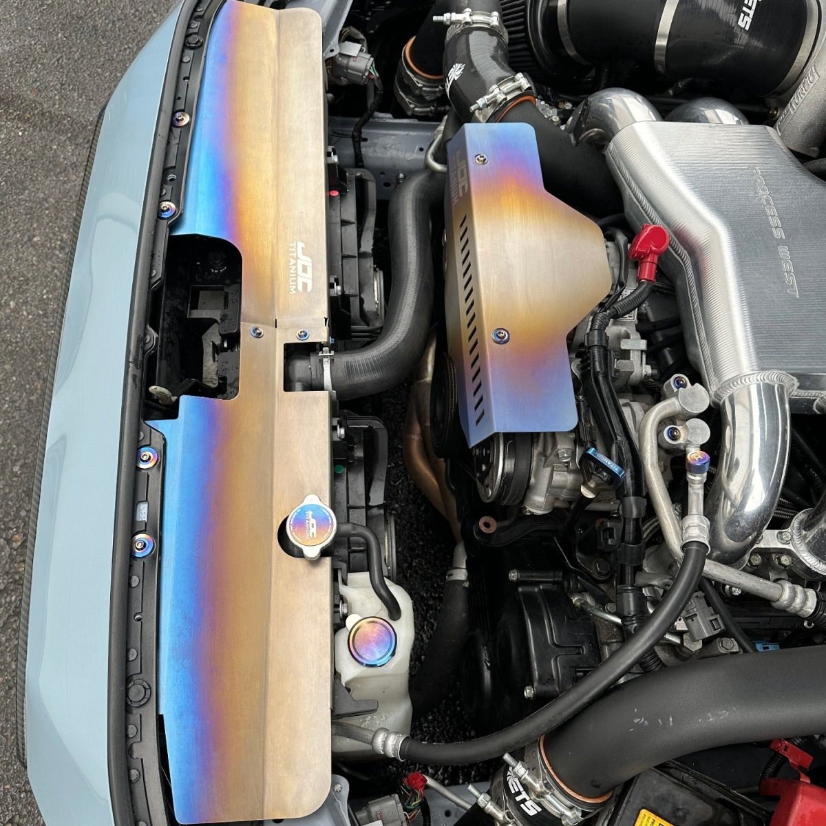 JDC Titanium Radiator Cooling Shroud (15 - 21 WRX/STi) - JDMuscleCooling System ComponentsJDC-TI-1521WRXSTI-RCS-OEMFor use with OEM Intake ScoopBurntJDC Titanium Only