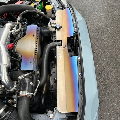 JDC Titanium Radiator Cooling Shroud (15 - 21 WRX/STi) - JDMuscleCooling System ComponentsJDC-TI-1521WRXSTI-RCS-OEMFor use with OEM Intake ScoopBurntJDC Titanium Only