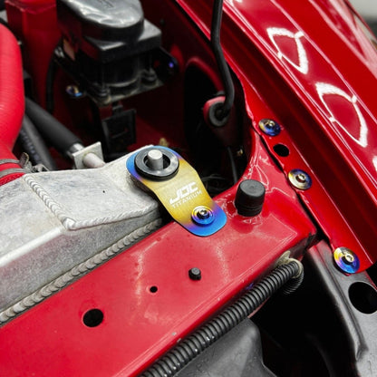 JDC Titanium Radiator Stay Bracket | Honda S2000, EK, EM, & EJ Models - JDMuscleRadiator BracketsJDC-TI-HONDA-RSB-S2000-NOHWHonda S2000 (Set of 2 Brackets) No HardwareBurnt