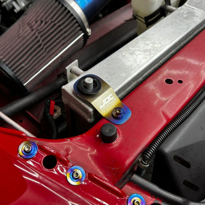 JDC Titanium Radiator Stay Bracket | Honda S2000, EK, EM, & EJ Models - JDMuscleRadiator BracketsJDC-TI-HONDA-RSB-S2000-NOHWHonda S2000 (Set of 2 Brackets) No HardwareBurnt