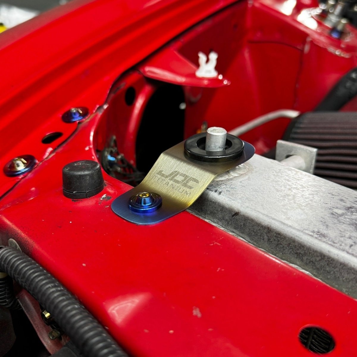 JDC Titanium Radiator Stay Bracket | Honda S2000, EK, EM, & EJ Models - JDMuscleRadiator BracketsJDC-TI-HONDA-RSB-S2000-NOHWHonda S2000 (Set of 2 Brackets) No HardwareBurnt