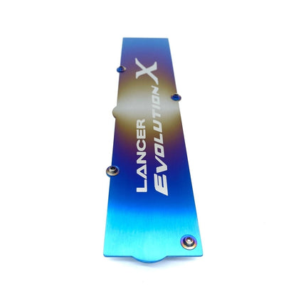 JDC Titanium Spark Plug Cover (Evo X) - JDMuscleSpark Plug CoversJDC-TI-EVOX-SPCBurntSmall JDC Titanium Only