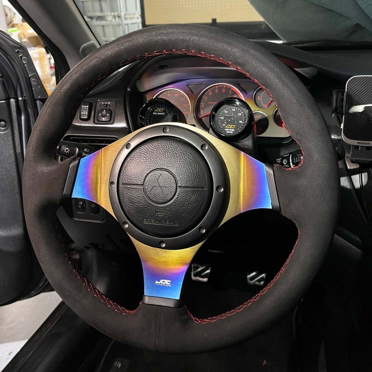 JDC Titanium Steering Wheel Overlay (Evo 7/8/9) - JDMuscleSteering Wheel TrimJDC-TI-EVO89-SWOBurntJDC Titanium Only