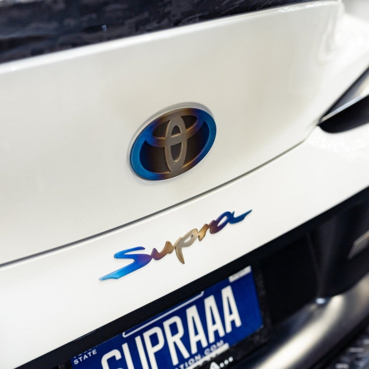 JDC Titanium "Supra" Badge (A90 Supra) - JDMuscleBadgesJDC-TI-SUPRA-LOGOBurnt