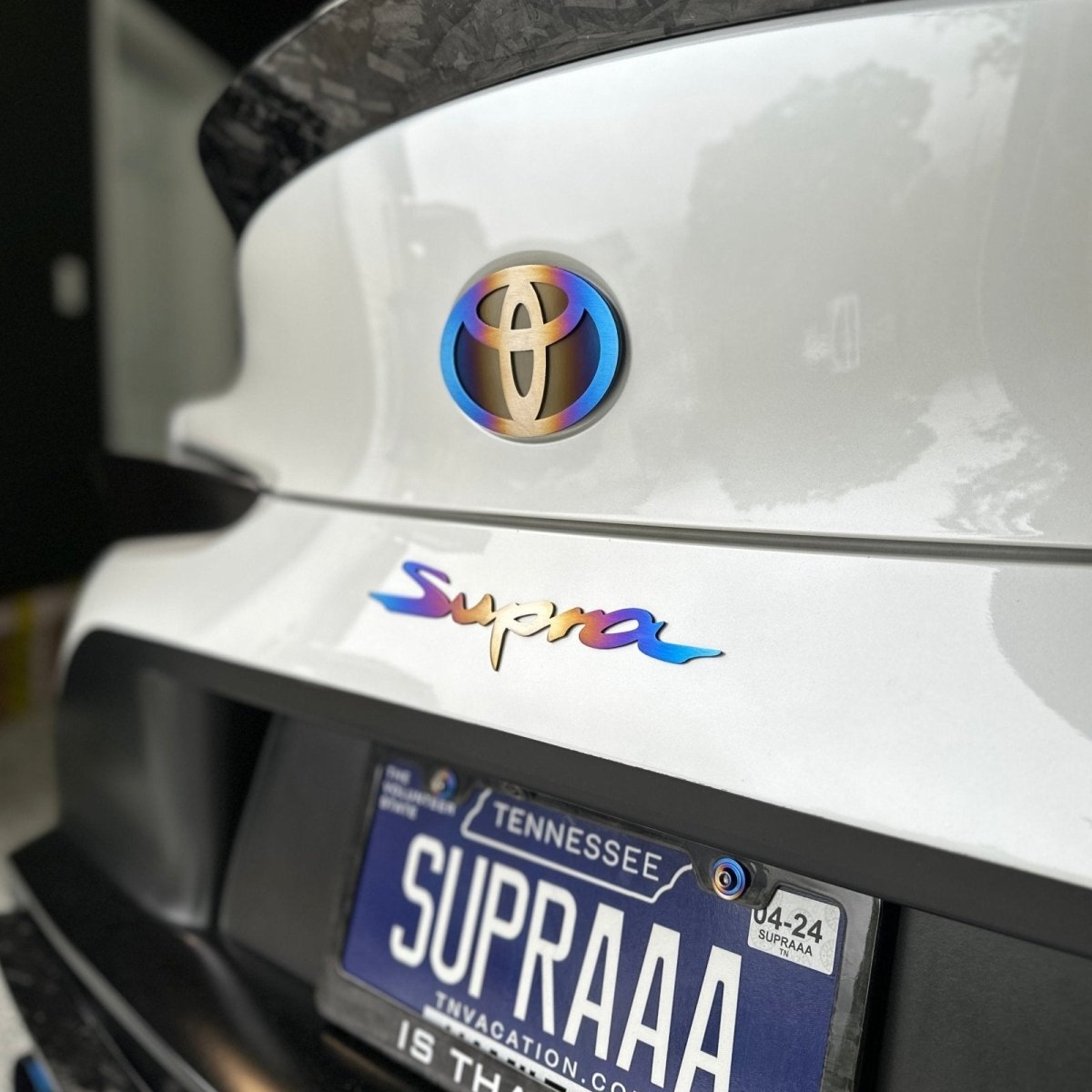 JDC Titanium "Supra" Badge (A90 Supra) - JDMuscleBadgesJDC-TI-SUPRA-LOGOBurnt