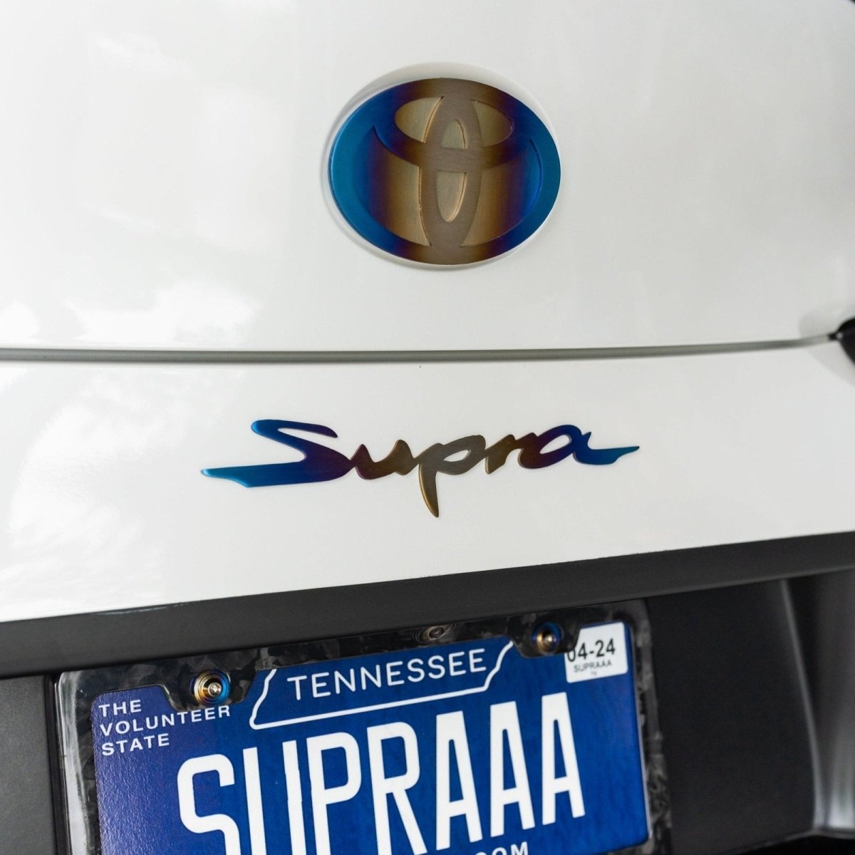 JDC Titanium "Supra" Badge (A90 Supra) - JDMuscleBadgesJDC-TI-SUPRA-LOGOBurnt