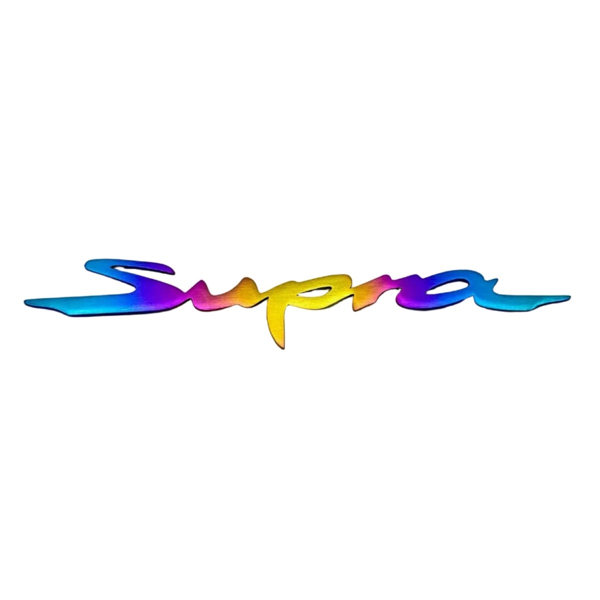 JDC Titanium "Supra" Badge (A90 Supra) - JDMuscleBadgesJDC-TI-SUPRA-LOGOBurnt