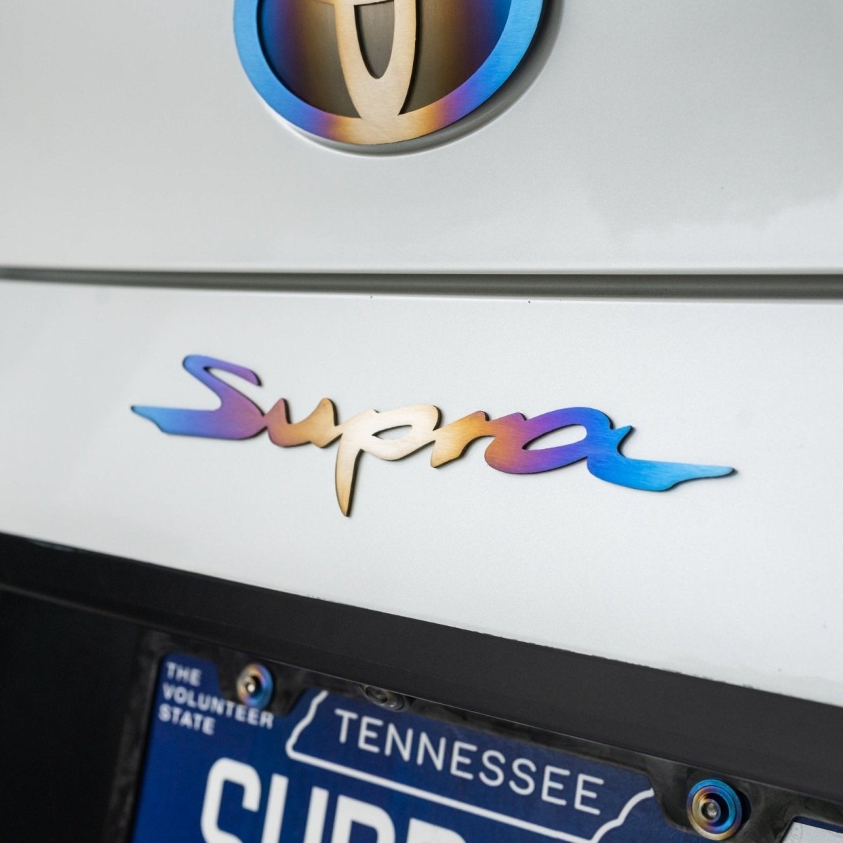 JDC Titanium "Supra" Badge (A90 Supra) - JDMuscleBadgesJDC-TI-SUPRA-LOGOBurnt