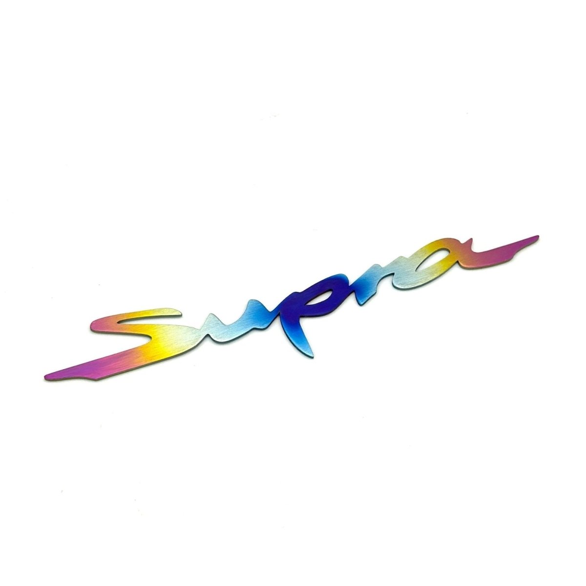 JDC Titanium "Supra" Badge (A90 Supra) - JDMuscleBadgesJDC-TI-SUPRA-LOGOBurnt