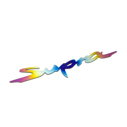 JDC Titanium "Supra" Badge (A90 Supra) - JDMuscleBadgesJDC-TI-SUPRA-LOGOBurnt