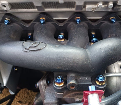 JDC Titanium Turbo to Manifold Hardware Kit for FP Manifolds (Evo 4 - 9/DSM) - JDMuscleEngine Dress - UpJDC-TI-TTMSK-FPBurnt