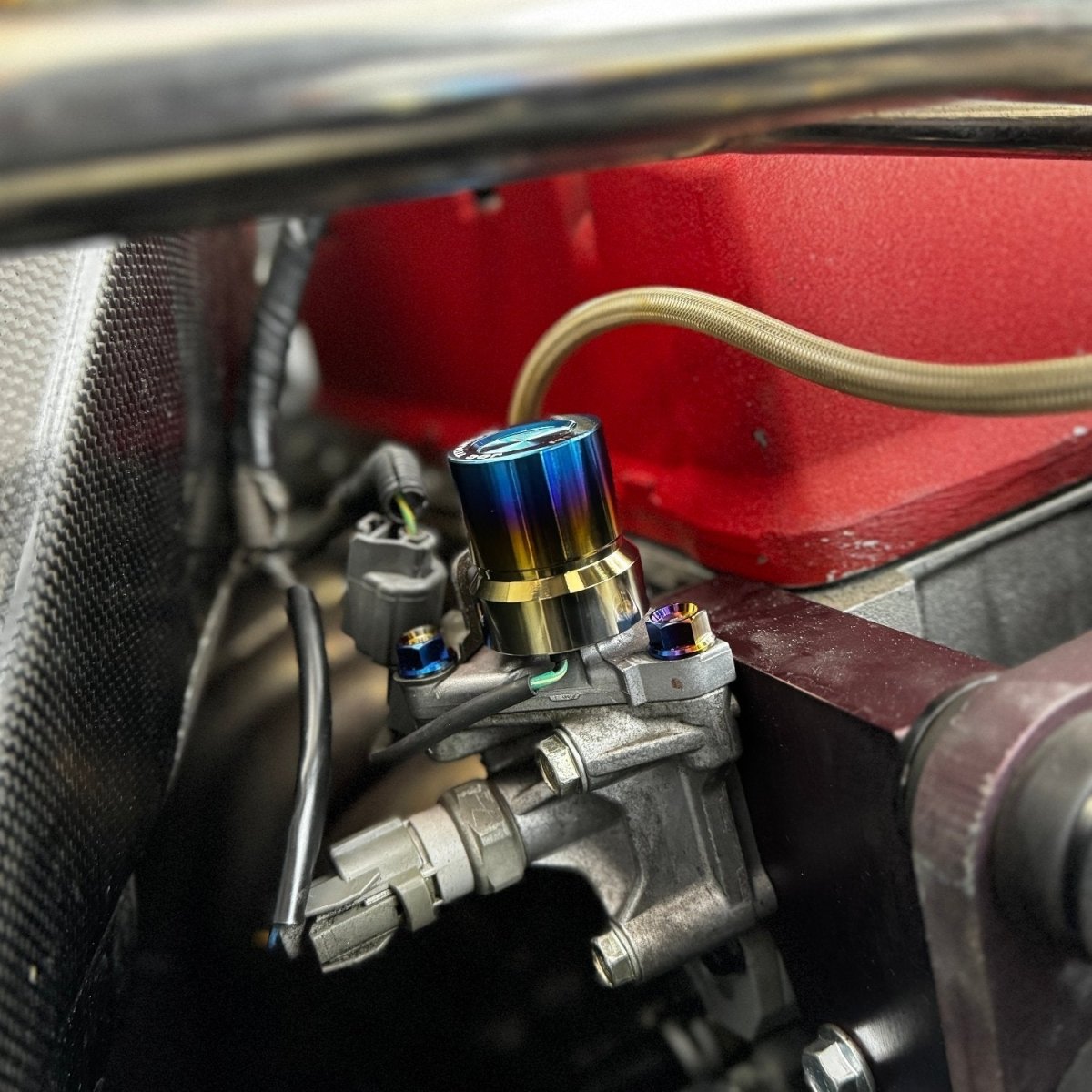 JDC Titanium V - TEC Solenoid Cover (Multiple Honda Applications) - JDMuscleEngine Dress - UpJDC-TI-VTEC-SC-AHFlush - Fit Allen Head BoltsBurnt