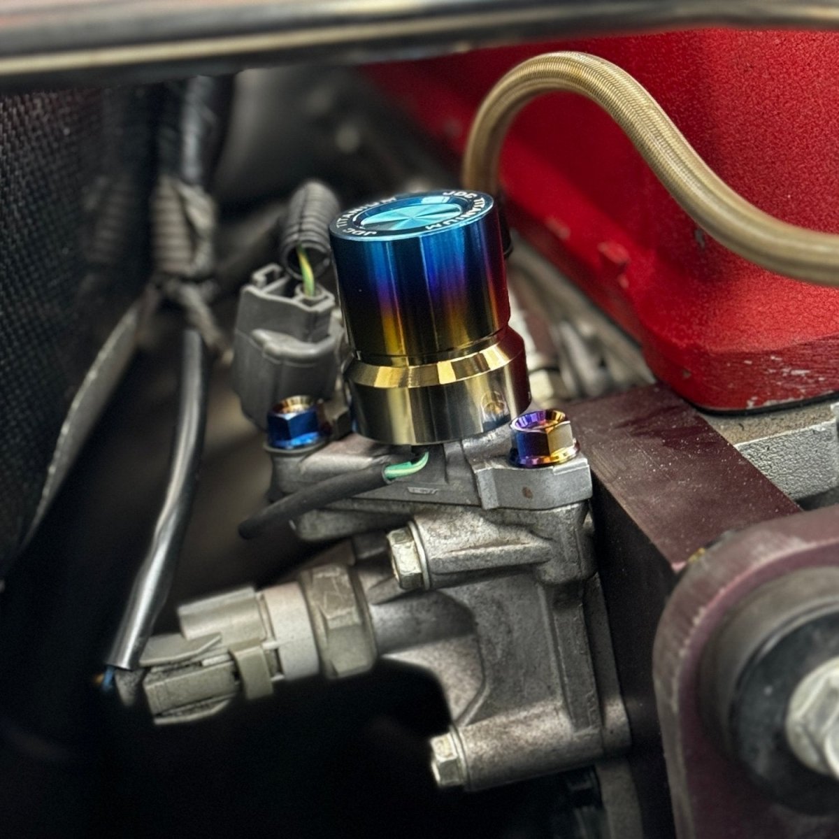 JDC Titanium V - TEC Solenoid Cover (Multiple Honda Applications) - JDMuscleEngine Dress - UpJDC-TI-VTEC-SC-AHFlush - Fit Allen Head BoltsBurnt