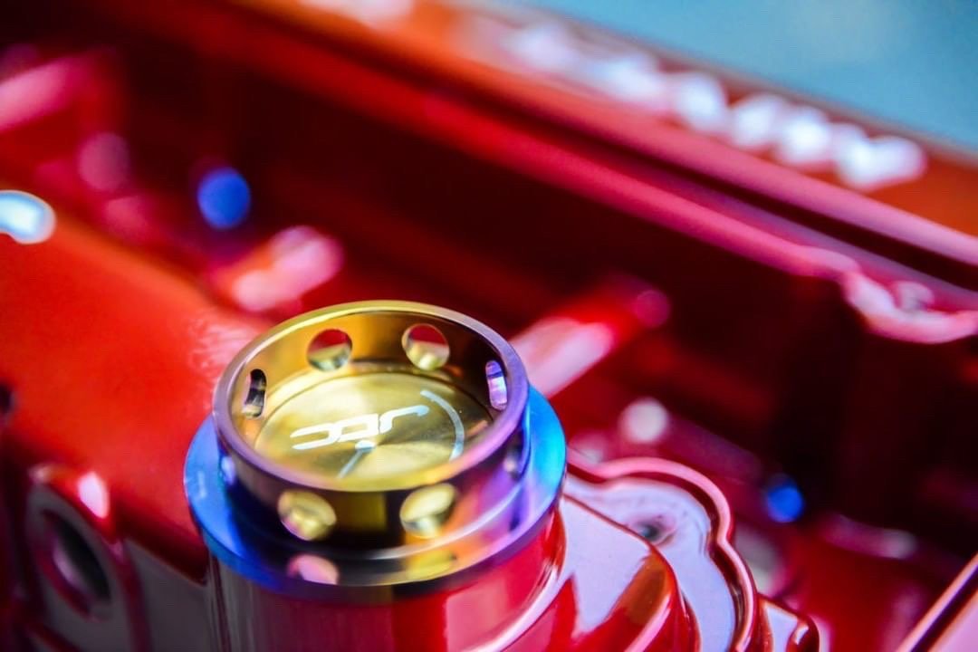JDC Titanium V1 Oil Cap (Evo 1 - 9/DSM) - JDMuscleOil CapsJDC-Ti-EVODSM-V1OCBurnt