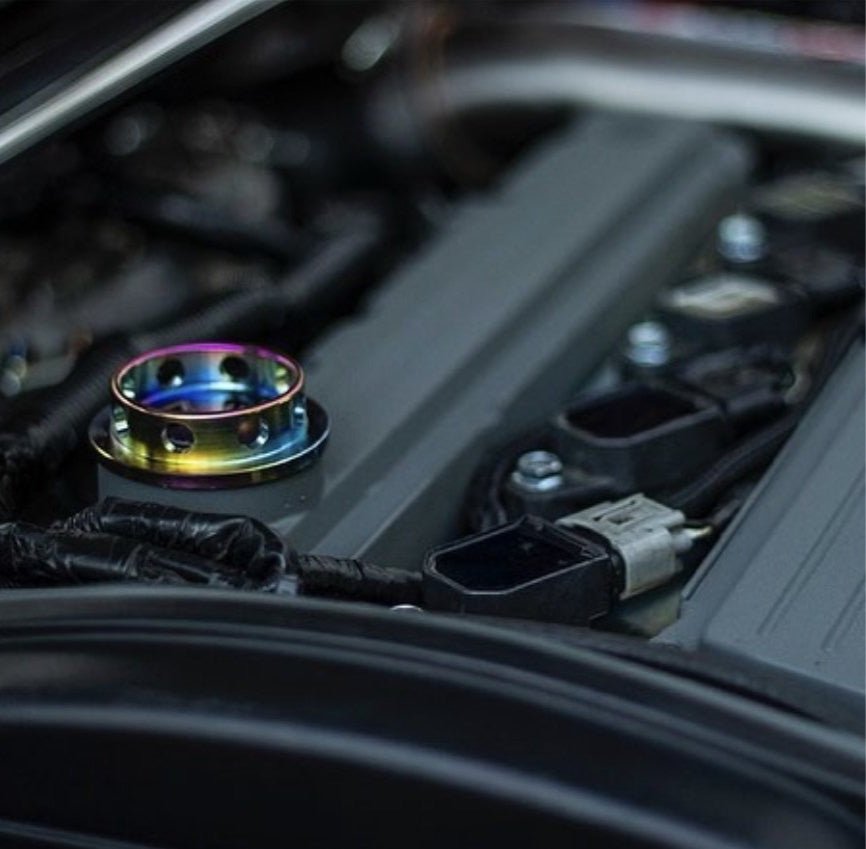 JDC Titanium V1 Oil Cap (Evo 1 - 9/DSM) - JDMuscleOil CapsJDC-Ti-EVODSM-V1OCBurnt