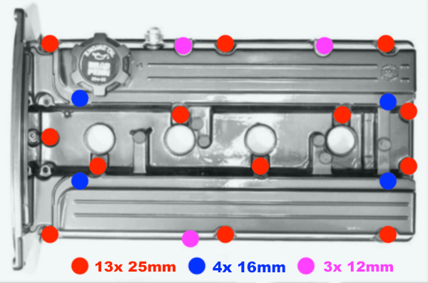 JDC Titanium Valve Cover Hardware Replacement Kit (Evo 4 - 9) - JDMuscleEngine Dress - UpJDC-TI-EVO49-VCHK-FULL-FFA-TIFull Kit (Outer and inner bolts)Flush - Fit Allen Head BoltsBurnt
