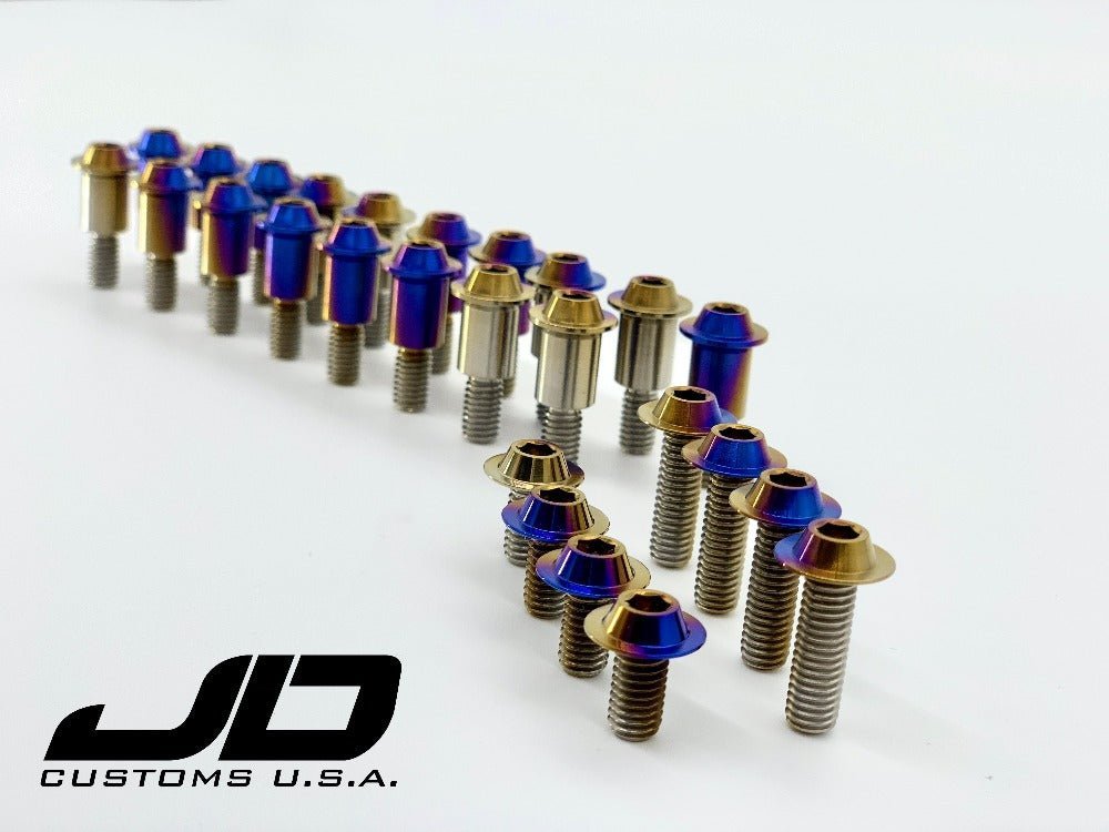 JDC Titanium Valve Cover Hardware Replacement Kit (Evo X) - JDMuscleEngine Dress - UpJDC-TI-EVOX-VCHRK-OBBasic Kit (Outer bolts only)Burnt