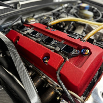 JDC Titanium Valve Cover Hardware Replacement Kit (Honda S2000) - JDMuscleEngine Dress - UpJDC-TI-S2K-VCHK-AHCustom Allen Flange HeadBurnt