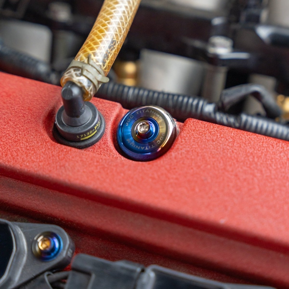 JDC Titanium Valve Cover Hardware Replacement Kit (Honda S2000) - JDMuscleEngine Dress - UpJDC-TI-S2K-VCHK-AHCustom Allen Flange HeadBurnt