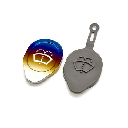 JDC Titanium Washer Fluid Cap (R35 GT - R & Multiple Infiniti Models) - JDMuscleOil CapsJDC-TI-NISSAN-WFCBurntJDC Titanium Only