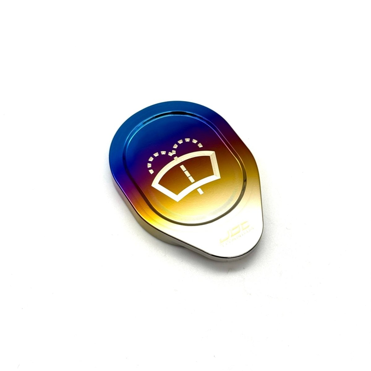 JDC Titanium Washer Fluid Cap (R35 GT - R & Multiple Infiniti Models) - JDMuscleOil CapsJDC-TI-NISSAN-WFCBurntJDC Titanium Only