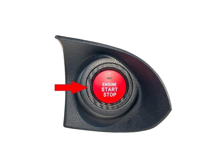 JDM Style Push to Start 3D Carbon Trim Ring Overlay - 2015 - 2022 Subaru WRX / STI / Most Subaru - JDMuscleInteriorSUBPUSHTRM3DCF