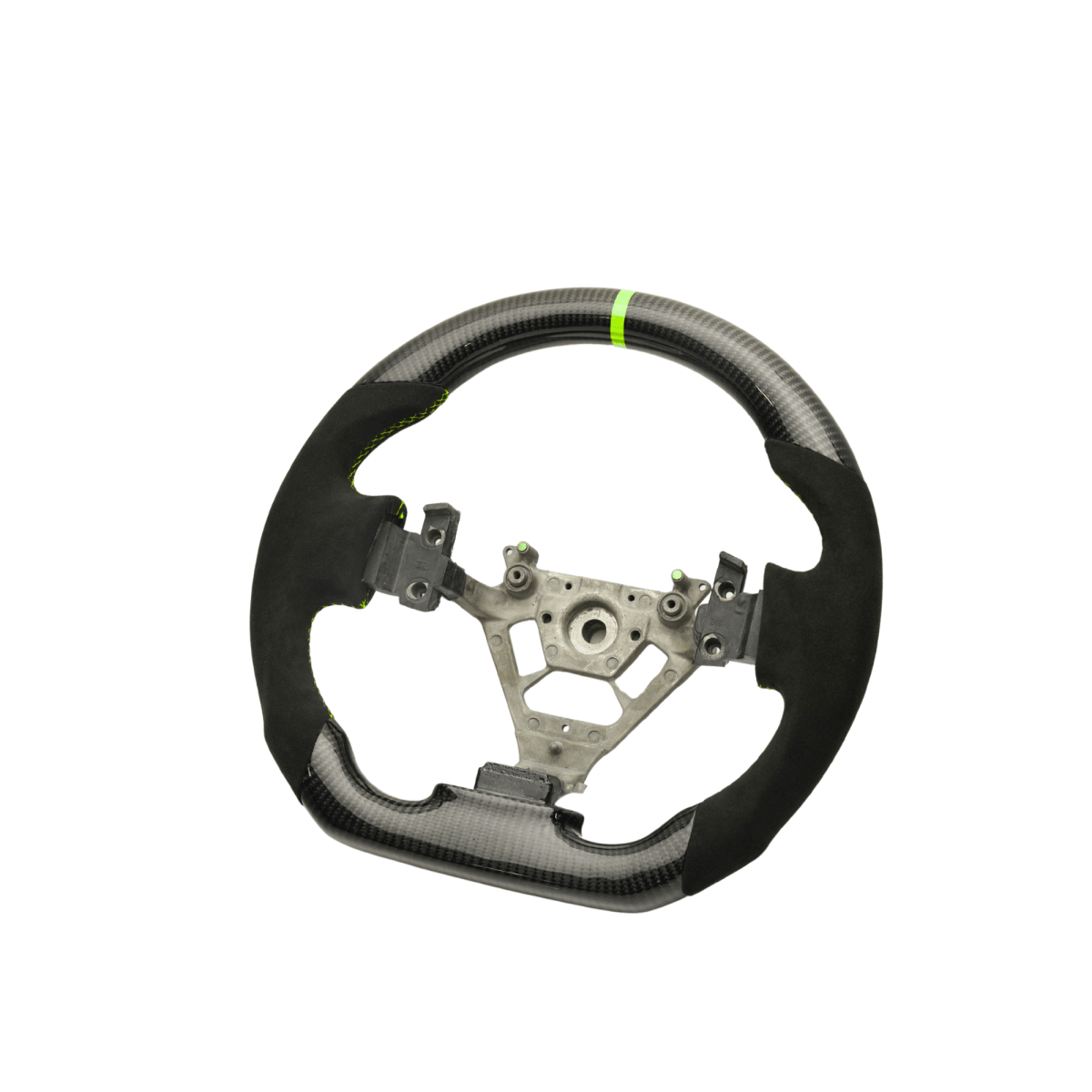 JDMuscle [03 - 08 350Z] Carbon - Lite Series Steering Wheel - JDMuscleSteering WheelsJDM-350Z-CL-STRAN9002 AlcantaraNeon Yellow