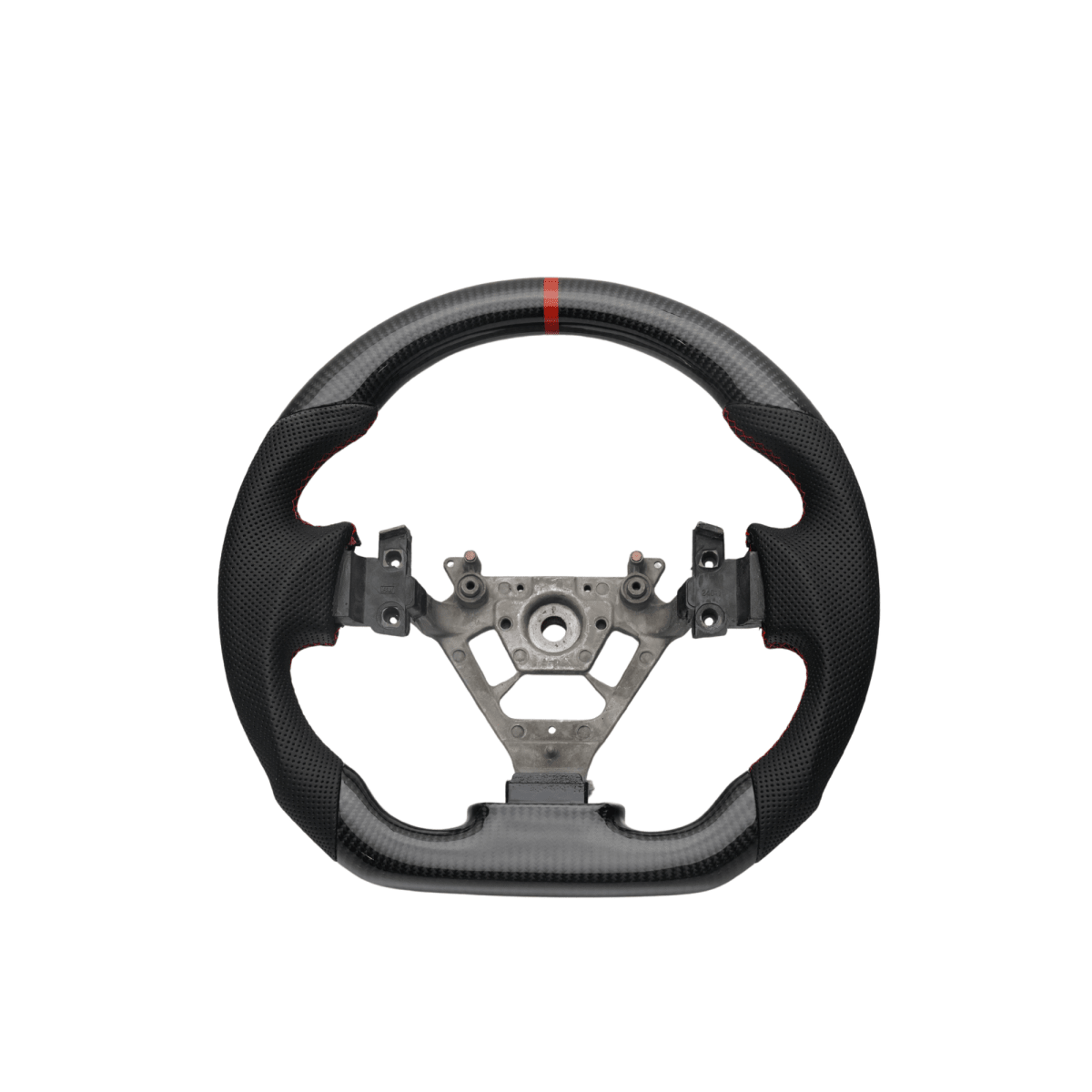 JDMuscle [03 - 08 350Z] Carbon - Lite Series Steering Wheel - JDMuscleSteering WheelsJDM-350Z-CL-STRLRPremium Black Perforated LeatherRed