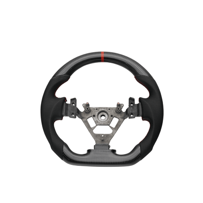 JDMuscle [03 - 08 350Z] Carbon - Lite Series Steering Wheel - JDMuscleSteering WheelsJDM-350Z-CL-STRLRPremium Black Perforated LeatherRed