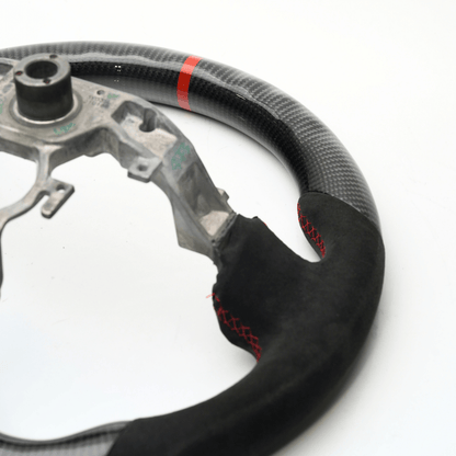 JDMuscle [08 - 13 G37/G35] Carbon - Lite Series Steering Wheel - JDMuscleSteering WheelsJDM-G37-CL-STRAP9002 AlcantaraPurple